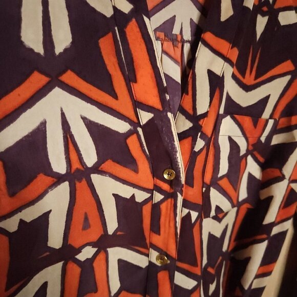 Outback Red Womens Red Geometric Shirt Dress XS - Picture 3 of 5